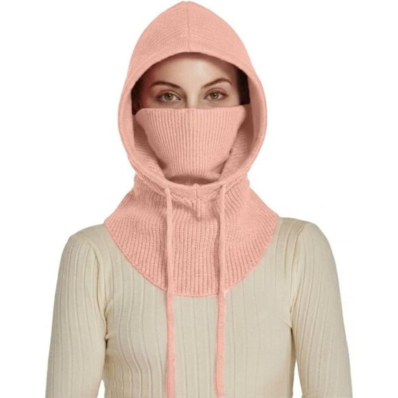 Accessories - Women Winter Hats Winter Face Mask Ski Mask Warm Face Cover Neck Warmer Pink